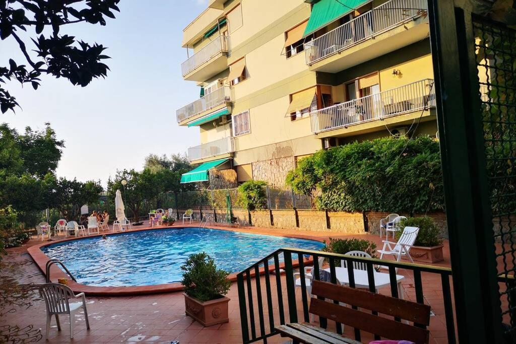 Apartament Super Attico Vista Mare Con Piscina Półwysep Sorrentyński Zewnętrze zdjęcie